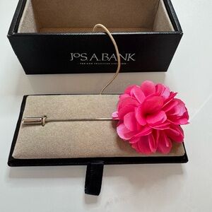 Jos A Bank Pink Floral Lapel Pin